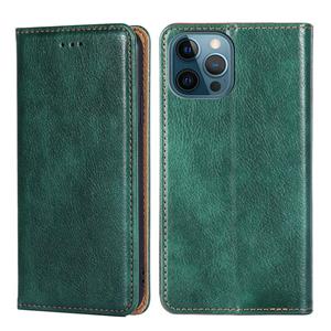 huismerk PU + TPU Gloss Olie Effen Kleur Magnetische Horizontale Flip Leren Case met Houder & Card Slot & Portemonnee voor iPhone 13 Pro Max