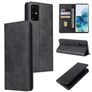 huismerk Voor Samsung Galaxy S20 + Kalfstructuur Magnetische Horizontale Flip Leren Case met Houder & Card Slots & Portemonnee (Zwart)