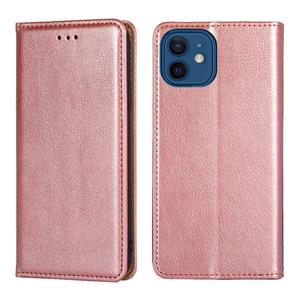 huismerk PU + TPU Gloss Oil Effen Kleur Magnetische Horizontale Flip Lederen Case met Houder & Card Slot & Portemonnee voor iPhone 13 (Rose Gold)