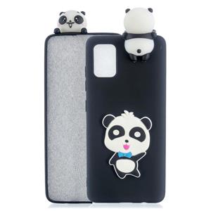 huismerk Voor Galaxy S20 Shockproof 3D Lying Cartoon TPU Beschermhoes (Panda met blauwe strik)