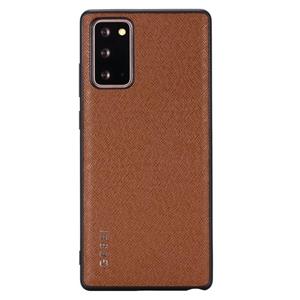 Voor Samsung Galaxy Note 20 GEBEI Full-coverage Shockproof Leather Protective Case(Brown)