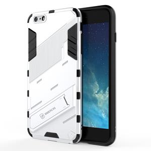 huismerk Punk Armor 2 in 1 PC + TPU Shockproof Case met onzichtbare houder voor iPhone 6 Plus & 6s Plus (Wit)