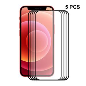 5 stks Enkay Hat-Prince Full Lue 0.26mm 9H 2.5D Gehard Glas Screen Protector Volledige dekking Film voor iPhone 13/13 Pro