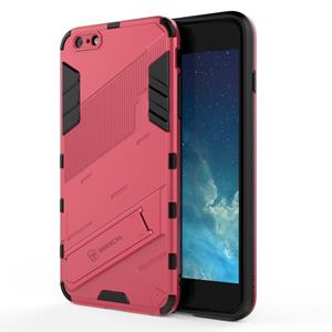 huismerk Punk Armor 2 in 1 PC + TPU Shockproof Case met onzichtbare houder voor iPhone 6 Plus & 6s Plus (Lichtrood)