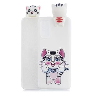 huismerk Voor Galaxy S20 Schokbestendige Cartoon TPU beschermhoes (Cat)