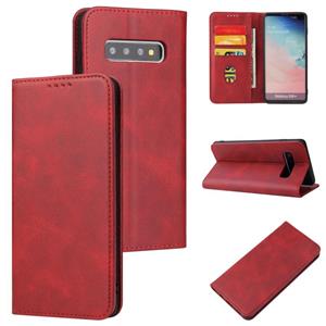 huismerk Voor Samsung Galaxy S10 Calf Texture Magnetische Horizontale Flip Leren Case Met Houder & Card Slots & Portemonnee