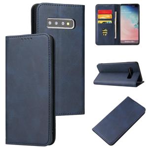 huismerk Voor Samsung Galaxy S10 Calf Texture Magnetische Horizontale Flip Leren Case Met Houder & Card Slots & Portemonnee