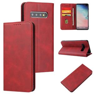 huismerk Voor Samsung Galaxy S10 + Calf Texture Magnetische Horizontale Flip Leren Case met Houder & Card Slots & Portemonnee