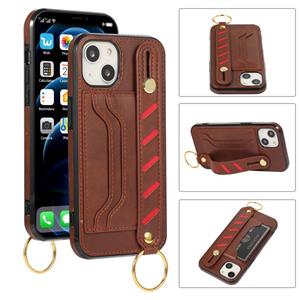 huismerk Polsband portemonnee lederen telefooncase voor iPhone 13