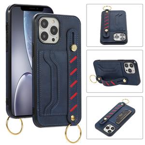 huismerk Polsband portemonnee lederen telefooncase voor iphone 13 pro