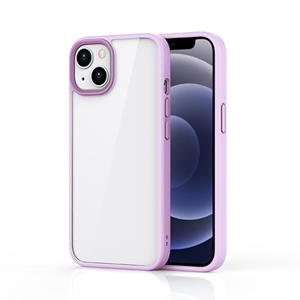 huismerk Ming Shield Hybride Frosted Transparante PC + TPU Krasvast Schokbestendig Hoesje Voor iPhone 13 mini (Paars)