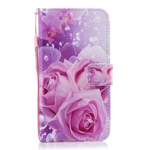 Huismerk Rose patroon horizontale Flip lederen case voor Huawei P30 lite met houder & kaartsleuven & portemonnee