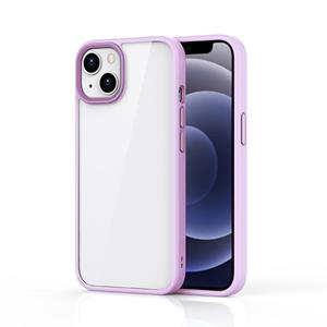 huismerk Ming Shield Hybrid Frosted Transparent PC + TPU Scratch Proof-schokbestendig Case voor iPhone 13 (Paars)