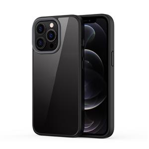 huismerk Ming Shield Hybrid Frosted Transparent PC + TPU Scratch Proof Draffrowet Case voor iPhone 13 Pro (Black)