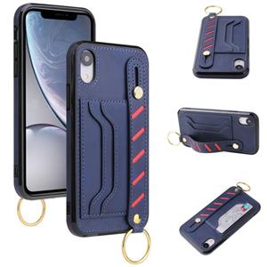 huismerk Polsband Portemonnee Lederen Telefoon Case voor iPhone XR