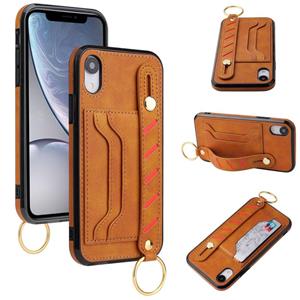 huismerk Polsband portemonnee lederen telefooncase voor iPhone XR