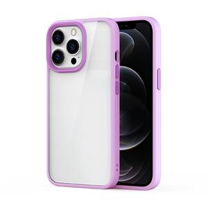 huismerk Ming Shield Hybrid Frosted Transparent PC + TPU Scratch Proof-schokbestendig Case voor iPhone 13 Pro (Purple)