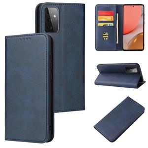 huismerk Voor Samsung Galaxy A72 5G / 4G Kalfstructuur Magnetische Horizontale Flip Lederen Case met Houder & Card Slots & Portemonnee