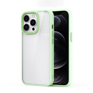 huismerk Ming Shield Hybrid Frosted Transparent PC + TPU Scratch Proof-schokbestendig Case voor iPhone 13 Pro (Lichtgroen)