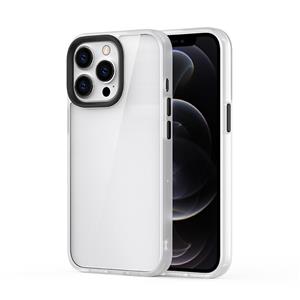 huismerk Ming Shield hybride frosted transparante pc + TPU krasvast schokbestendig hoesje voor iPhone 13 Pro (transparant)