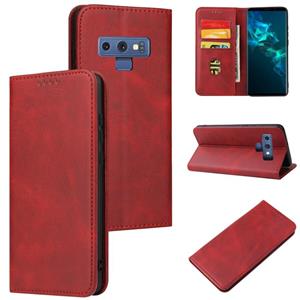 huismerk Voor Samsung Galaxy Note9 Kalfstructuur Magnetische Horizontale Flip Leren Case met Houder & Card Slots & Portemonnee