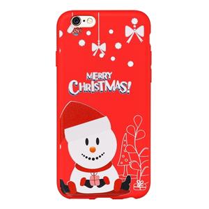 Huismerk Voor iPhone 6/6s Dazzle Kerst patroon beschermende case (hoed sneeuwpop)