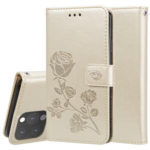 huismerk Rose reliëf horizontale flip pu lederen tas met houder & kaart slots & portemonnee voor iphone 13 pro