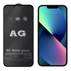 huismerk AG Matte Frosted Full Cover Tempered Glass Film voor iPhone 13 Mini