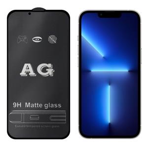 huismerk AG Matte Frosted Full Cover Tempered Glass Film voor iPhone 13/3 Pro