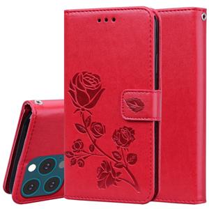 huismerk Rose reliëf horizontale flip pu lederen tas met houder & kaart slots & portemonnee voor iphone 13 pro max