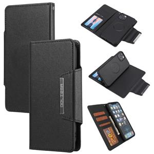 huismerk Ultra-thin Separable Magnetic Horizontal Flip Leather Case with Card Slot & Wallet For iPhone 13(Black)