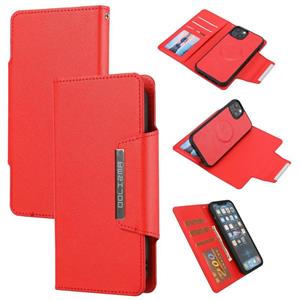 huismerk Ultra-thin Separable Magnetic Horizontal Flip Leather Case with Card Slot & Wallet For iPhone 13(Red)