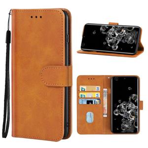 huismerk Lederen telefoonhoesje voor Samsung Galaxy S20 Ultra (Brown)