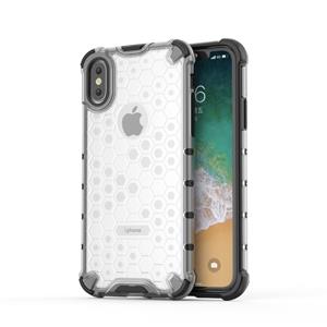 huismerk Shockproof Honeycomb PC + TPU Protective Case for iPhone X / XS (Grey)