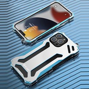 r-just R-Gewoon schokbestendig Armor Metal beschermhoes voor iPhone 13 Mini