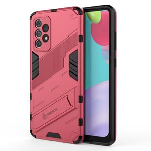 huismerk Voor Samsung Galaxy A52 5G Punk Armor 2 in 1 PC + TPU schokbestendig geval met onzichtbare houder (licht rood)