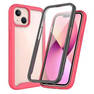 huismerk Starry Sky Solid Color Series Shockproof PC + TPU Case with PET Film For iPhone 13 mini(Rose Red)