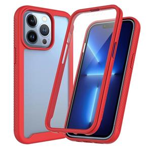 huismerk Sterrenhemel Solid Color Serie Schokbestendig PC + TPU-hoesje met PET-film voor iPhone 13 Pro Max