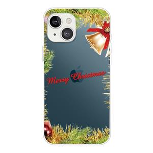 Huismerk Kerstserie Transparante TPU-beschermhoes voor iPhone 13 Mini