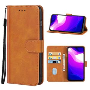 huismerk Lederen telefoonhoesje voor Samsung Galaxy A32 5G (Brown)