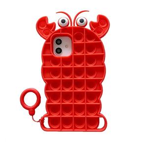 huismerk Rat-killing Pioneer Thinking Chess Crayfish Silicone Beschermhoes voor iPhone 12 mini (Rood)