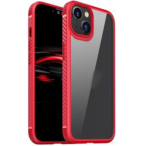 huismerk MG Series Koolstofvezel TPU + Clear PC Four-Corner Airbag Schokbestendig Case voor iPhone 13 Mini