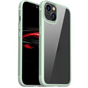 huismerk MG Series Koolstofvezel TPU + Clear PC Four-Corner Airbag Schokbestendig Case voor iPhone 13 Mini