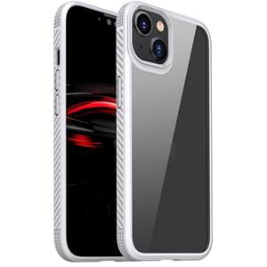 huismerk MG Series Carbon Fiber TPU + Clear PC Four-Corner Airbag Schokbestendig Case voor iPhone 13