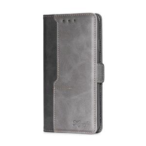 Huismerk Voor Huawei Mate 20 Pro Retro Texture Contrast Color Side Buckle Horizontal Flip Leather Case met houder & Card Slots & Wallet (Zwart)