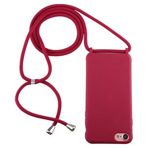 huismerk Voor iPhone 6s / 6 Candy Color TPU beschermhoes met Lanyard(Rood)