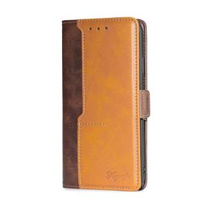 Huismerk Voor Huawei Mate 20 Retro Texture Contrast Color Side Buckle Horizontal Flip Leather Case met Holder & Card Slots & Wallet (Brown)
