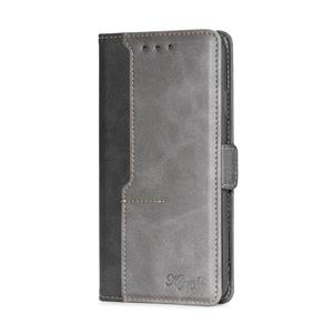 Huismerk Voor Huawei Mate 20 Retro Texture Contrast Color Side Buckle Horizontal Flip Leather Case met Holder & Card Slots & Wallet (Black)