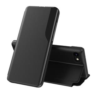 huismerk Side Display Magnetic Shockproof Horizontale Flip Lederen Case met houder voor iPhone 6 & 6s / 7 / 8 / SE 2020(Zwart)