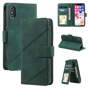 huismerk Huid Feel Business Horizontal Flip PU Lederen Case met Houder & Multi-Card Slots & Portemonnee & Lanyard & Fotolijst voor iPhone XR